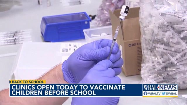 Clinics aim to get children fully vaccinated before first day of school