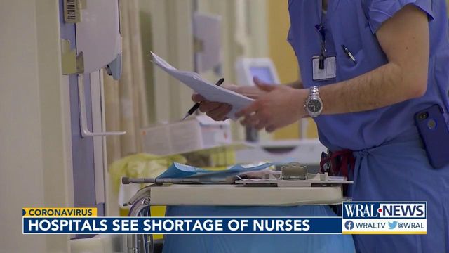 Triangle hospitals experiencing nurse shortage as COVID hospitalizations rise 