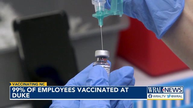 99% of employees in compliance with Duke's vaccine mandate 