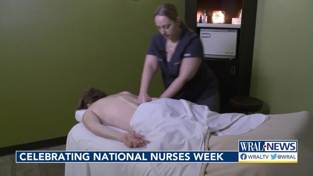 Spa surprising nurses with free massages during National Nurses Week