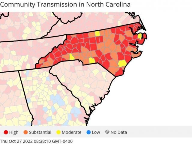 Reported cases of COVID in NC on downward trend, transmission rates ...