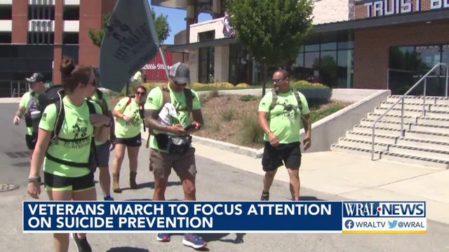 222-mile walk from Fort Bragg to Camp Lejeune brings attention to suicide prevention