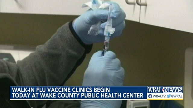 Walk-in flu vaccine clinics begin Thursday at Wake County Public Health Center