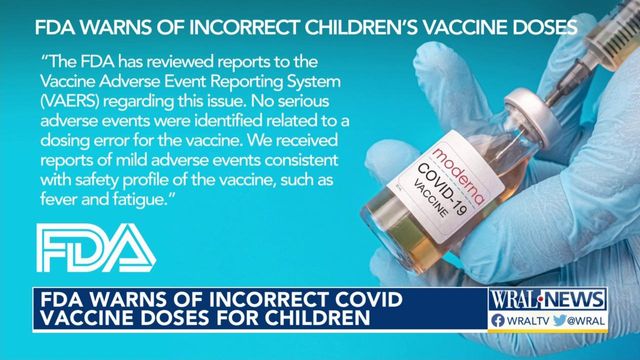 FDA warns of incorrect COVID vaccine doses for children