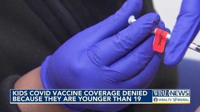 Kids' COVID vaccine coverage denied because they're younger than 19