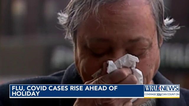 NC's flu, COVID cases rise ahead of holiday