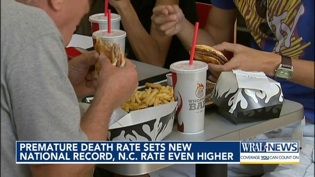 Premature death rate higher in NC than nationwide