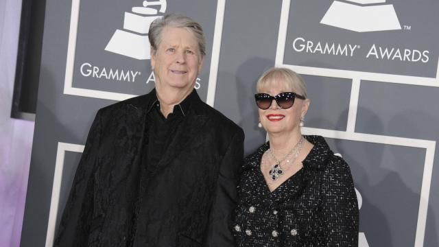 FILE - Musician Brian Wilson, left, and his wife Melinda Ledbetter Wilson arrive at the 55th annual Grammy Awards on Sunday, Feb. 10, 2013, in Los Angeles. The management team of the Beach Boys co-founder has filed papers to put him in a conservatorship. The court filing says Wilson needs someone to oversee his daily life and medical decisions because of the recent death of his wife. (Photo by Jordan Strauss/Invision/AP, File) FILE - Musician Brian Wilson, left, and his wife Melinda Ledbetter Wilson arrive at the 55th annual Grammy Awards on Sunday, Feb. 10, 2013, in Los Angeles. The management team of the Beach Boys co-founder has filed papers to put him in a conservatorship. The court filing says Wilson needs someone to oversee his daily life and medical decisions because of the recent death of his wife. (Photo by Jordan Strauss/Invision/AP, File)