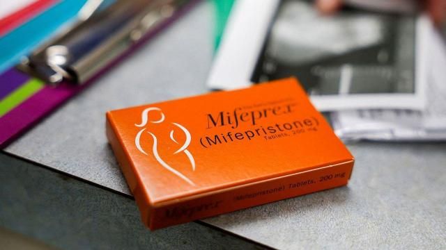 Mifepristone, the first medication in a medical abortion, is prepared for a patient at Alamo Women's Clinic in Carbondale, Illinois, April 20, 2023. (Evelyn Hockstein/Reuters)
