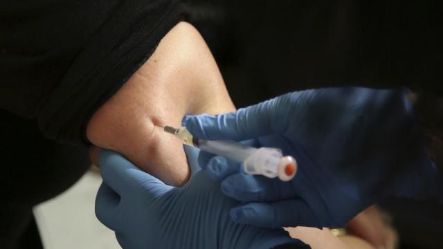 FILE - In this March 27, 2019, file photo, a woman receives a measles, mumps and rubella vaccine at the Rockland County Health Department in Pomona, N.Y. Measles outbreaks in the U.S. and abroad are raising health experts' concern about the preventable, once-common childhood virus. The CDC on Thursday, April 11, 2024 released a report on recent measles case trends, noting that cases in the first three months of this year were 17 times higher than the average number seen in the first three months of the previous three years. (AP Photo/Seth Wenig, File) FILE - In this March 27, 2019, file photo, a woman receives a measles, mumps and rubella vaccine at the Rockland County Health Department in Pomona, N.Y. Measles outbreaks in the U.S. and abroad are raising health experts' concern about the preventable, once-common childhood virus. The CDC on Thursday, April 11, 2024 released a report on recent measles case trends, noting that cases in the first three months of this year were 17 times higher than the average number seen in the first three months of the previous three years. (AP Photo/Seth Wenig, File)