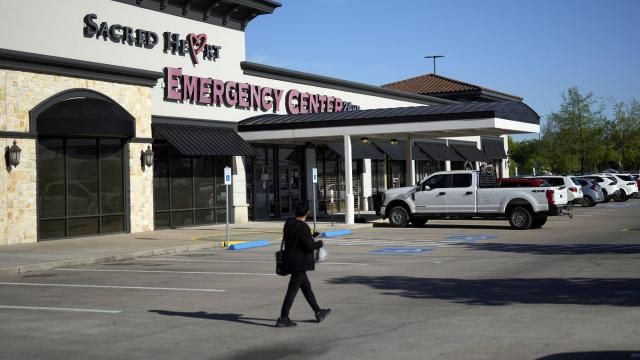 Sacred Heart Emergency Center is pictured Friday, March 29, 2024, in Houston. Complaints about pregnant women being turned away from emergency rooms spiked in the months after states began enacting strict abortion laws following the 2022 U.S. Supreme Court decision overturning Roe v. Wade. At Sacred Heart Emergency Center in Houston, front desk staff refused to check-in one woman after her husband asked for help delivering her baby. She miscarried in a restroom toilet in the emergency room lobby while her husband called 911 for help. (AP Photo/David J. Phillip)