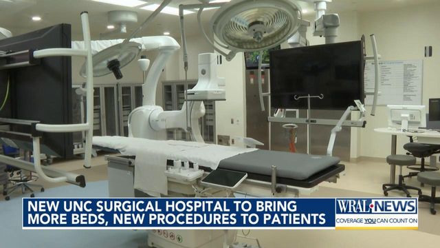 A new surgical hospital will soon open its doors in Chapel Hill, expanding care options for patients. The new surgical center will have seven floors for patient care and includes dozens of operating rooms, pre-and post op space, critical care and observation beds. 
