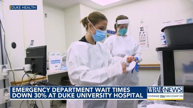 Wait times down 30% at Duke University Hospital ER