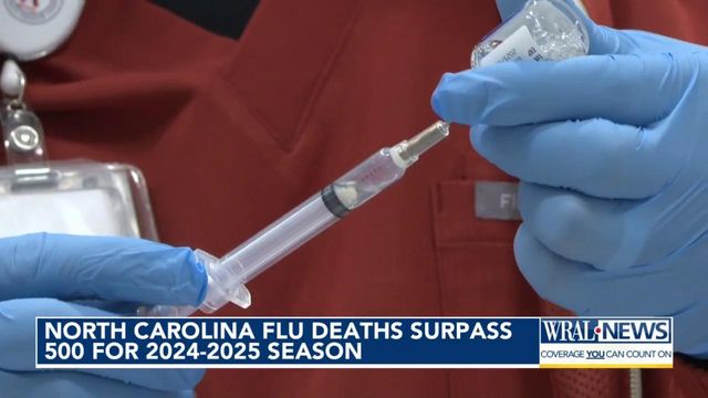 NC flu deaths surpass 500 for 2024-25 season
