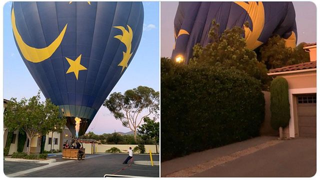 Hot air balloon makes emergency landing in San Diego