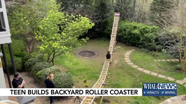 Teen builds rollercoaster in back yard