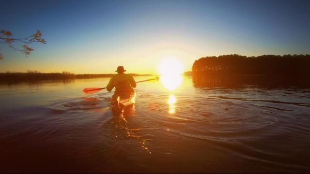 Kayaking Harris Lake in Wake County