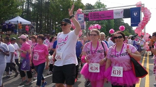 They ran, walked, cried and celebrated Saturday at the annual Race for the Cure.