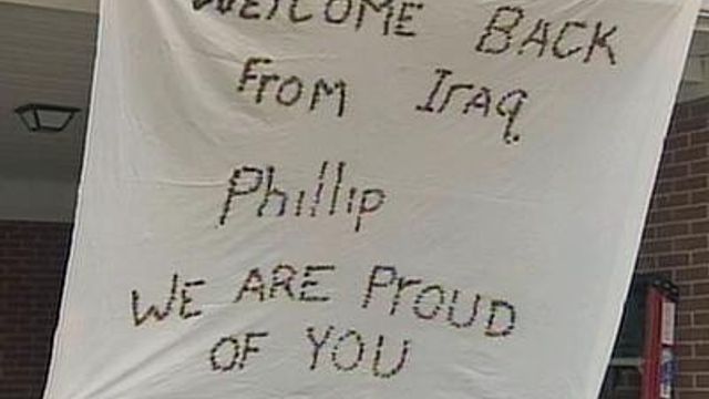 Soldier returns home to Durham after 15 months in Iraq