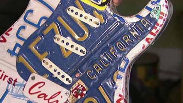 Cary man makes guitars out of license plates