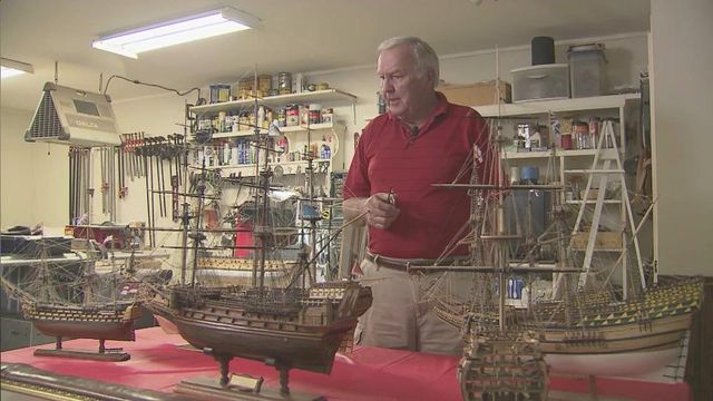 Lumberton man builds intricate model ships with materials and patience