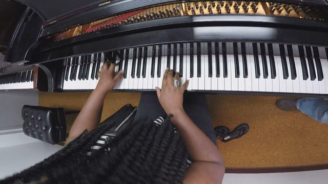NCCU student 'living the dream' while playing piano