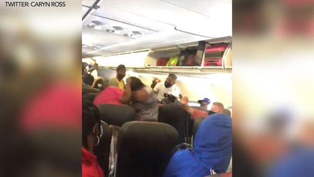 Caught on cam: Brawl breaks out on Charlotte flight