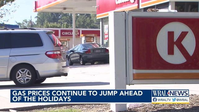 Gas prices continue to jump ahead of the holidays