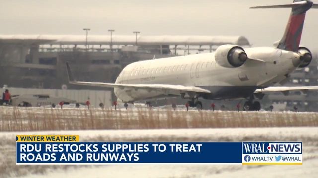 RDU restocks winter weather supplies after runway catastrophe last weekend 