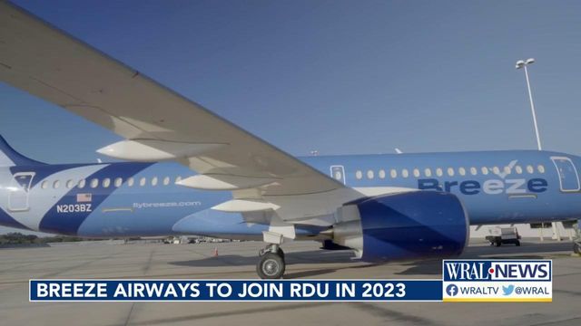 Breeze Airlines to join RDU in 2023