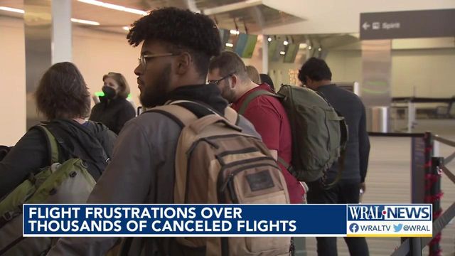 Flight frustrations continue at RDU over thousands of canceled flights
