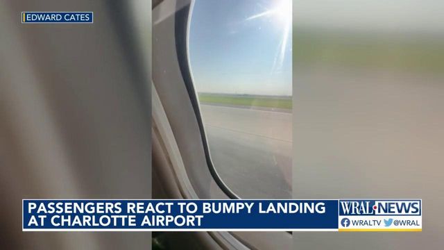 Passengers react to bumpy landing at Charlotte Douglas International Airport