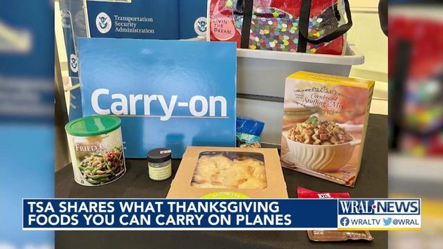 TSA shares what Thanksgiving foods you can carry on planes