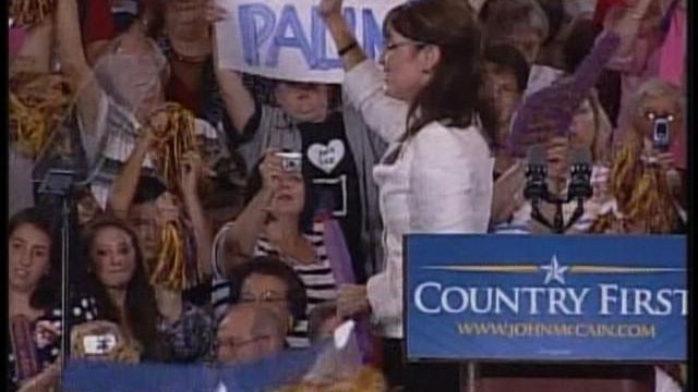 Live: Palin speaks at Greenville rally