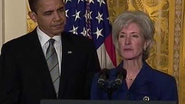 Obama announces Kansas governor as health chief