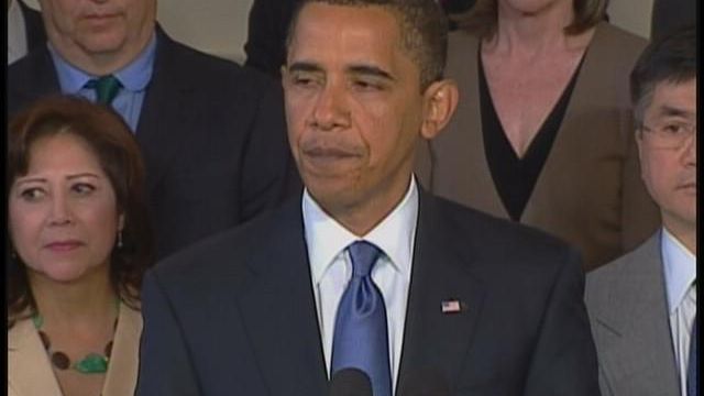 Obama talks about GM bankruptcy