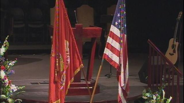 Funeral services remember fallen Marine
