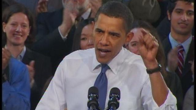 Obama talks about health care at Pennsylvania college