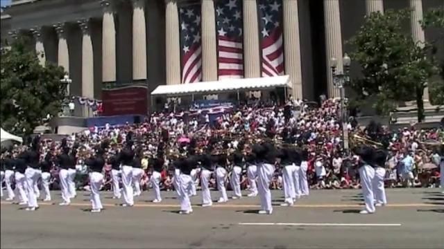 Union Pines High School Band marches in Washington, D.C.