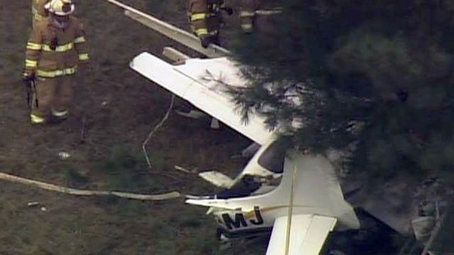 Sky 5 coverage of Chapel Hill plane crash