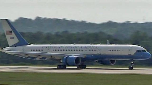 Biden's plane lands at RDU