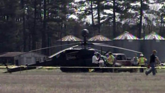 Military helicopter down in Linden