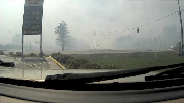 Viewer video: Fire near Jacksonville