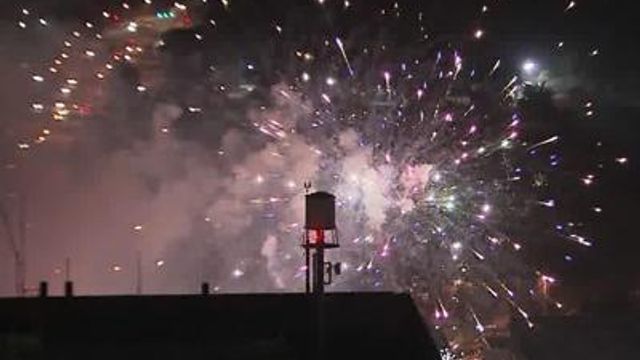 Downtown Raleigh fireworks