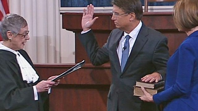 McCrory takes oath of office