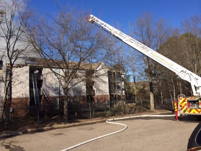 Brookstone Apartments in Fayetteville catch fire