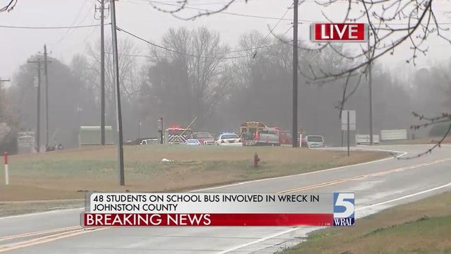 Students injured in Johnston bus crash