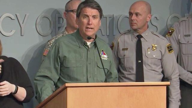 McCrory gives update on winter storm cleanup