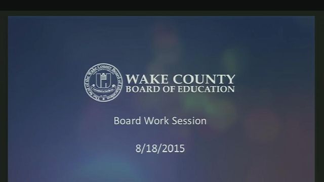 Wake County school board work session