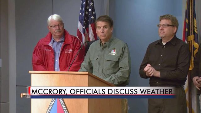 Gov. McCrory, state officials discuss wet weekend and flooding threat